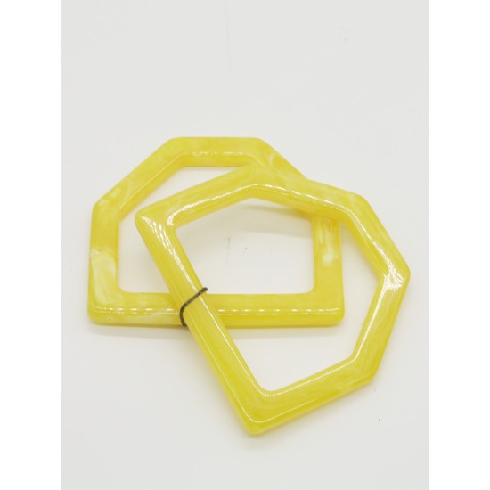 ÇANTA AKSESUARI AKRİLİK ÇANTA SAPI MERMER DESEN D SAP 12 CM SARI
