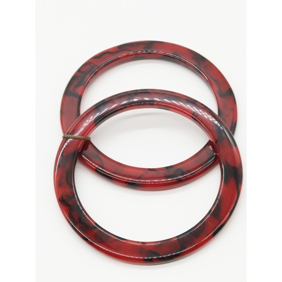 ÇANTA AKSESUARI AKRİLİK ÇANTA SAPI MERMER DESEN YUVARLAK SAP 14 CM BORDO