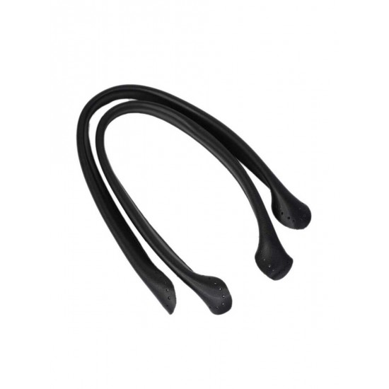 ÇANTA AKSESUARI DİKMELİ DERİ PELİKAN BORU SAP 2'Lİ 60 CM SİYAH