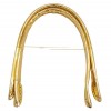 ÇANTA AKSESUARI DİKMELİ PARLAK DERİ PELİKAN BORU SAP 2'Lİ 60 CM GOLD