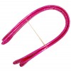 ÇANTA AKSESUARI DİKMELİ PARLAK DERİ PELİKAN BORU SAP 2'Lİ 60 CM PEMBE