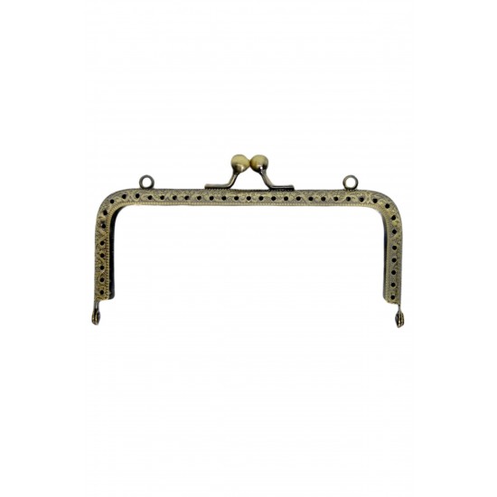 ÇANTA AKSESUARI METAL ÇANTA BURSU MOTİFLİ DİKDÖRTGEN ALT-61 10,5 CM ANTİK SARI