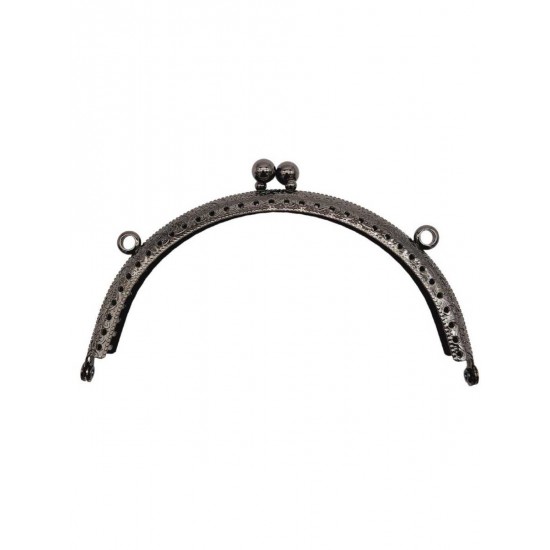 ÇANTA AKSESUARI METAL ÇANTA BURSU MOTİFLİ OVAL ALT-21 12,5 CM ANTRASİT