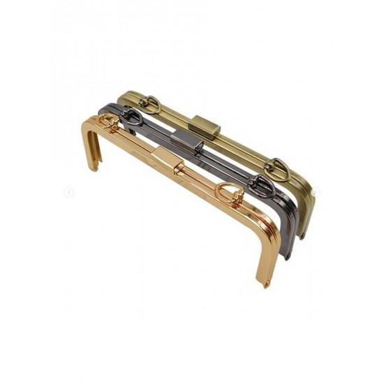ÇANTA AKSESUARI METAL ÇANTA BURSU VİDALI DİKDÖRTGEN ALT-7 21 CM GOLD