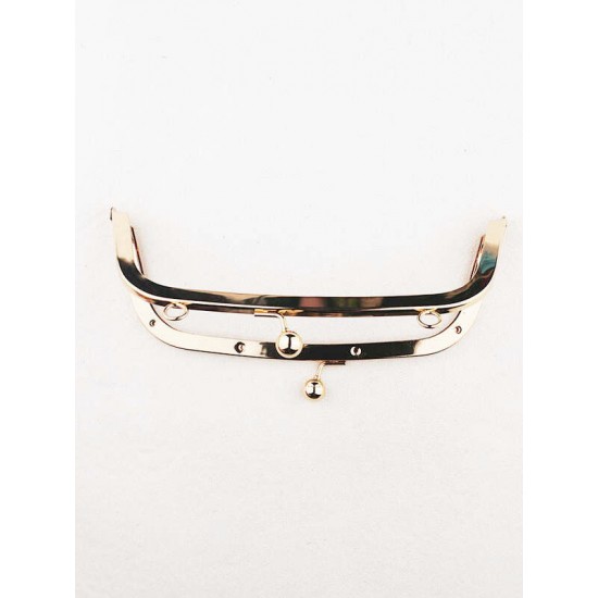 ÇANTA AKSESUARI METAL ÇANTA BURSU VİDALI OVAL ALT-6 21,5 CM GOLD