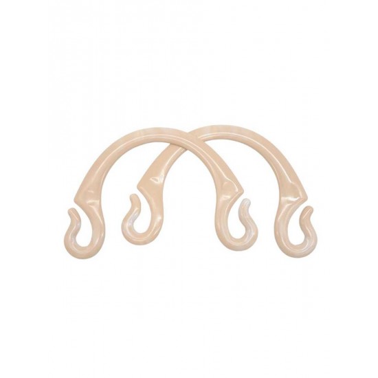 ÇANTA AKSESUARI PLASTİK ÇANTA SAPI AKRİLİK GÖRÜNÜMLÜ ÇENGELLİ U YASSI 20 CM BEJ