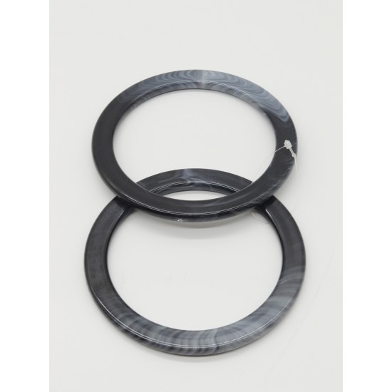 ÇANTA AKSESUARI PLASTİK ÇANTA SAPI AKRİLİK GÖRÜNÜMLÜ YUVARLAK 12 CM ANTRASİT