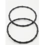 ÇANTA AKSESUARI PLASTİK ÇANTA SAPI BAMBU GÖRÜNÜMLÜ YUVARLAK 20 CM SİYAH