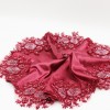 CÜMBÜŞ GELİN EL HALAY MENDİLİ SATEN AĞIR İŞLEMELİ BONCUKLU DESEN BORDO