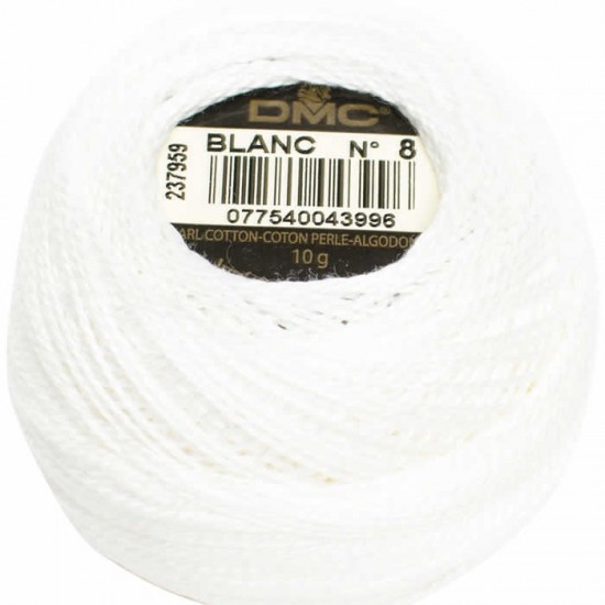 DMC 8 NO KOTON PERLE -> BLANC