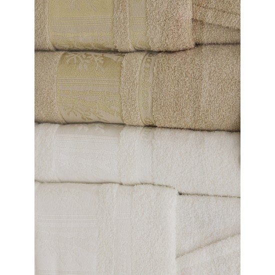 EVA GOLD BAMBU BORNOZ SETİ 6 PARÇA 4513 KREM | KAPÜÇİNO