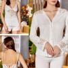 JEREMI LİNGERİE KOTON BRODELİ 6LI SET K135 EKRU (XL)
