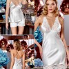 JEREMI LİNGERİE SATEN BRODELİ 6LI SET S295 EKRU (XL)