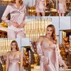 JEREMI LİNGERİE SATEN BRODELİ 6LI SET S300 PUDRA (XL)