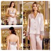 JEREMI LİNGERİE SATEN BRODELİ 6LI SET S260 PUDRA (M)