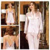 JEREMI LİNGERİE SATEN DANTELLİ KISA 6LI SET 481 PUDRA (3XL)