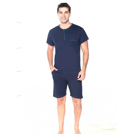 JEUNE MARI 6'LI PENYE PİJAMA TAKIMI DAMAT ÇEYİZ SETİ LACİVERT (XL) 1005