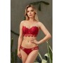 NURTEKS KADIN DESTEKLİ STRAPLEZ PUSH-UP SET 4584 BORDO (85B)