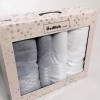 ÖZDİLEK ELİSSA BEST SET 4 PARÇA HAMAM SETİ GRİ - BEYAZ
