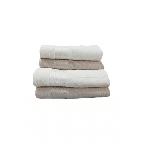 ÖZDİLEK ELİSSA BEST SET 4 PARÇA HAMAM SETİ KREM - TAŞ