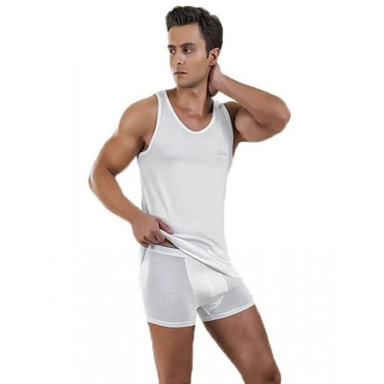 PİERRE CARDİN ERKEK BEYAZ STRETCH ATLET BOXER TAKIMI 140 (XL)